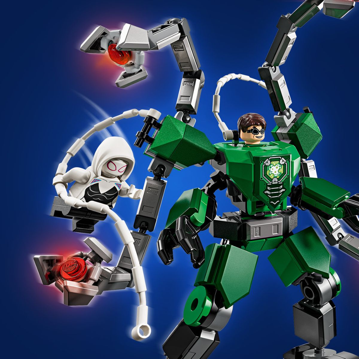 Đồ Chơi Lắp Ráp Trận Chiến Mech: Spider-Man Và Doc Ock LEGO SUPERHEROES 76338