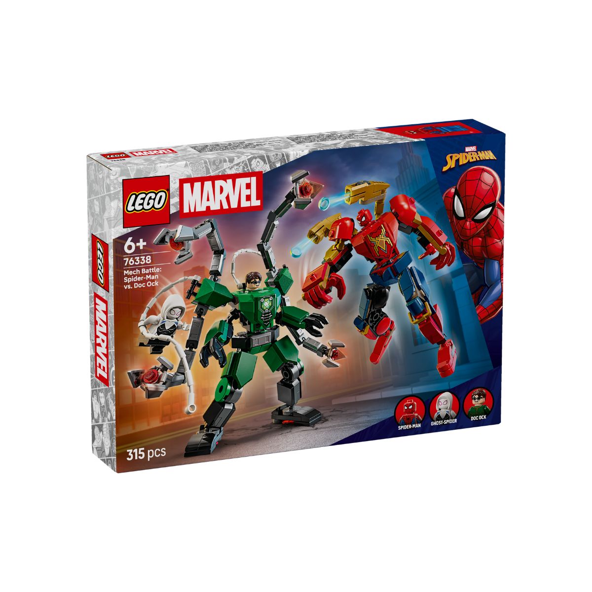 Đồ Chơi Lắp Ráp Trận Chiến Mech: Spider-Man Và Doc Ock LEGO SUPERHEROES 76338