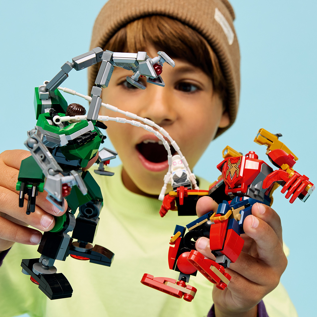 Đồ Chơi Lắp Ráp Trận Chiến Mech: Spider-Man Và Doc Ock LEGO SUPERHEROES 76338