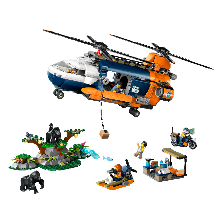 LEGO CITY 60437 Climbing Team Rescue Helicopter Assembly Toy (881 parts)
