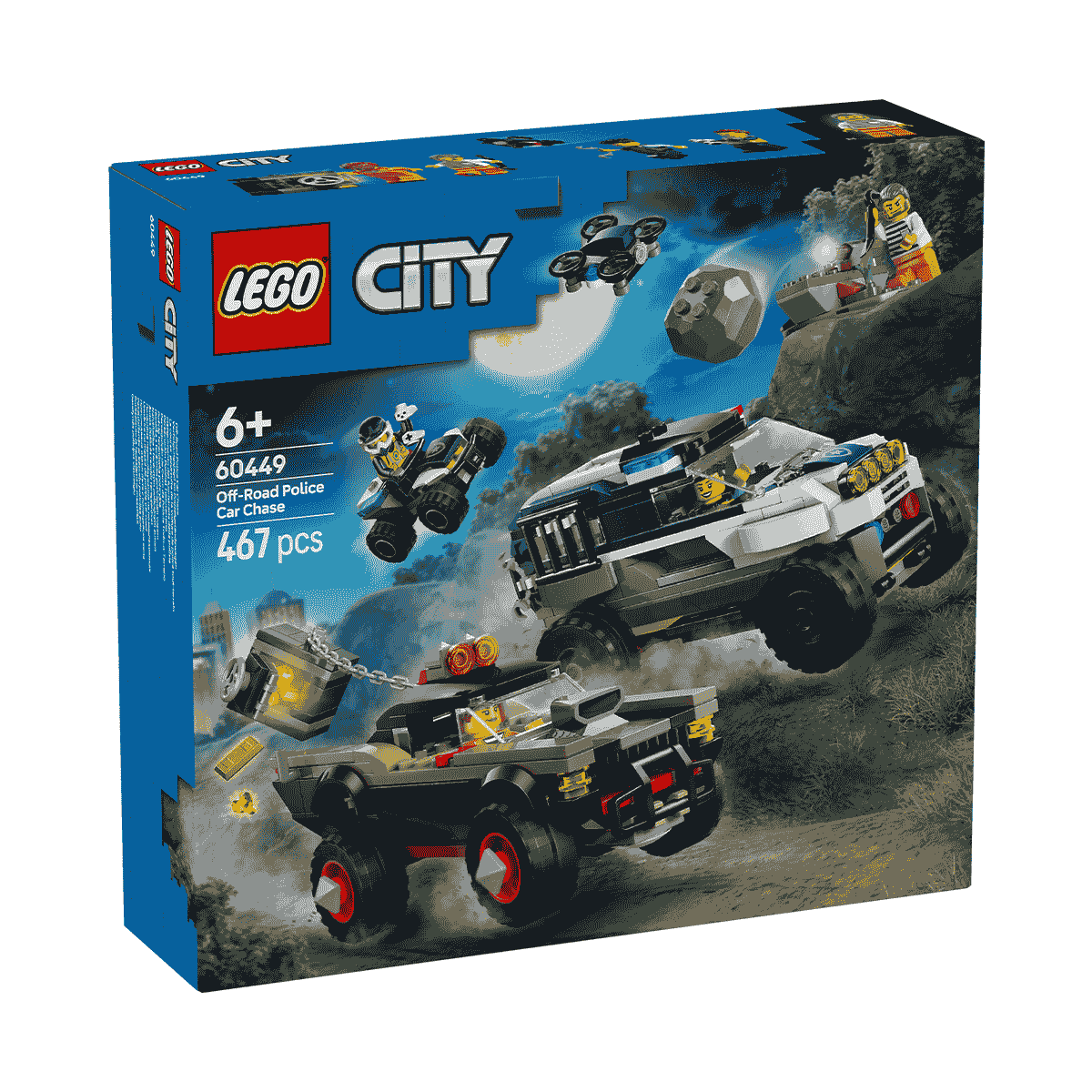 Đồ Chơi Lắp Ráp Truy Đuổi Cảnh Sát Xe Địa Hình Lego City 60449 (467 Chi Tiết)