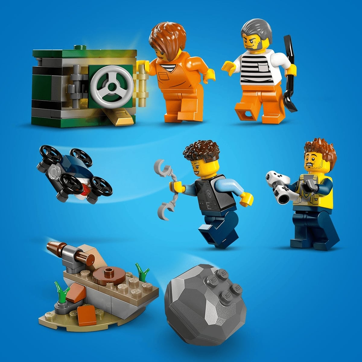 Đồ Chơi Lắp Ráp Truy Đuổi Cảnh Sát Xe Địa Hình LEGO CITY 60449 (467 chi tiết)