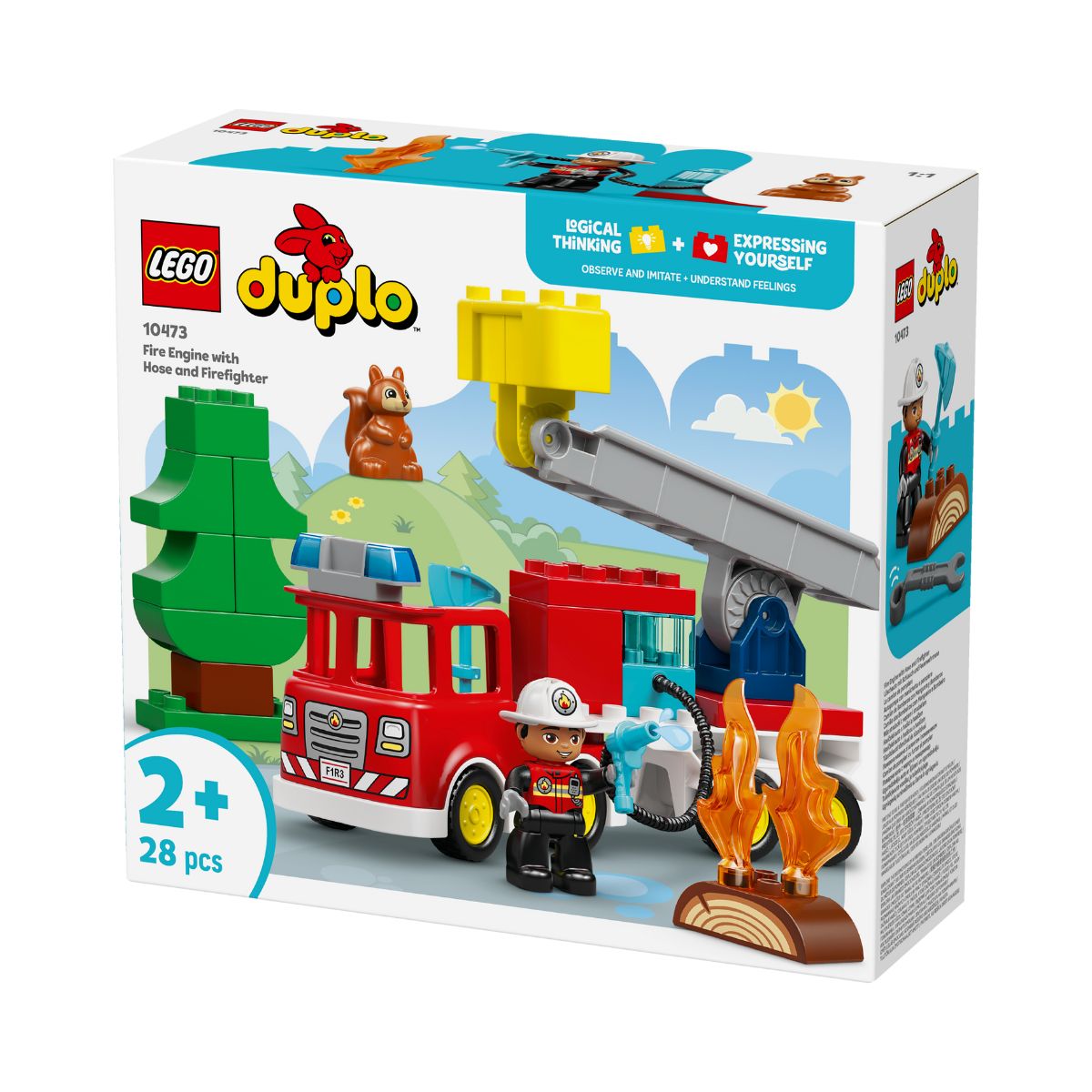 LEGO DUPLO Fire Engine with Water Sprayer and Firefighter 10473 