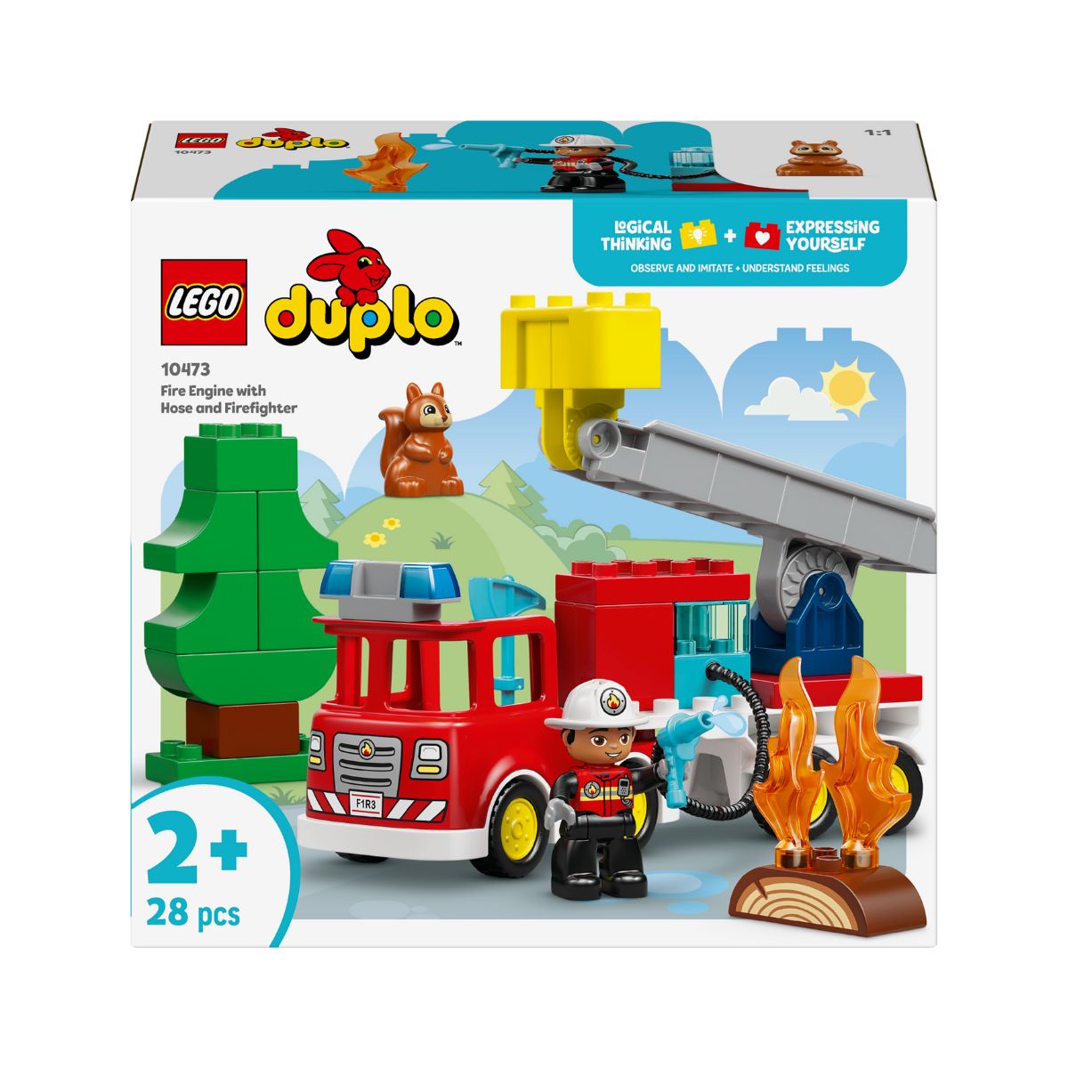 LEGO DUPLO Fire Engine with Water Sprayer and Firefighter 10473 