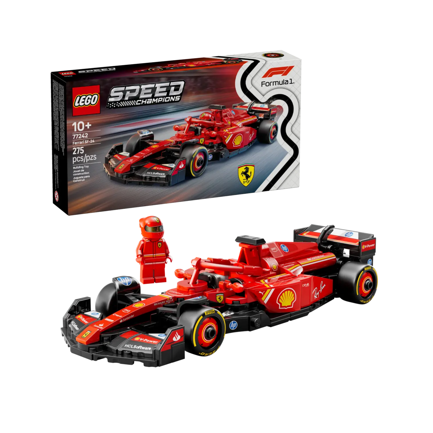 Đồ Chơi Lắp Ráp Xe Đua Ferrari SF-24 F1 LEGO SPEED CHAMPIONS 77242
