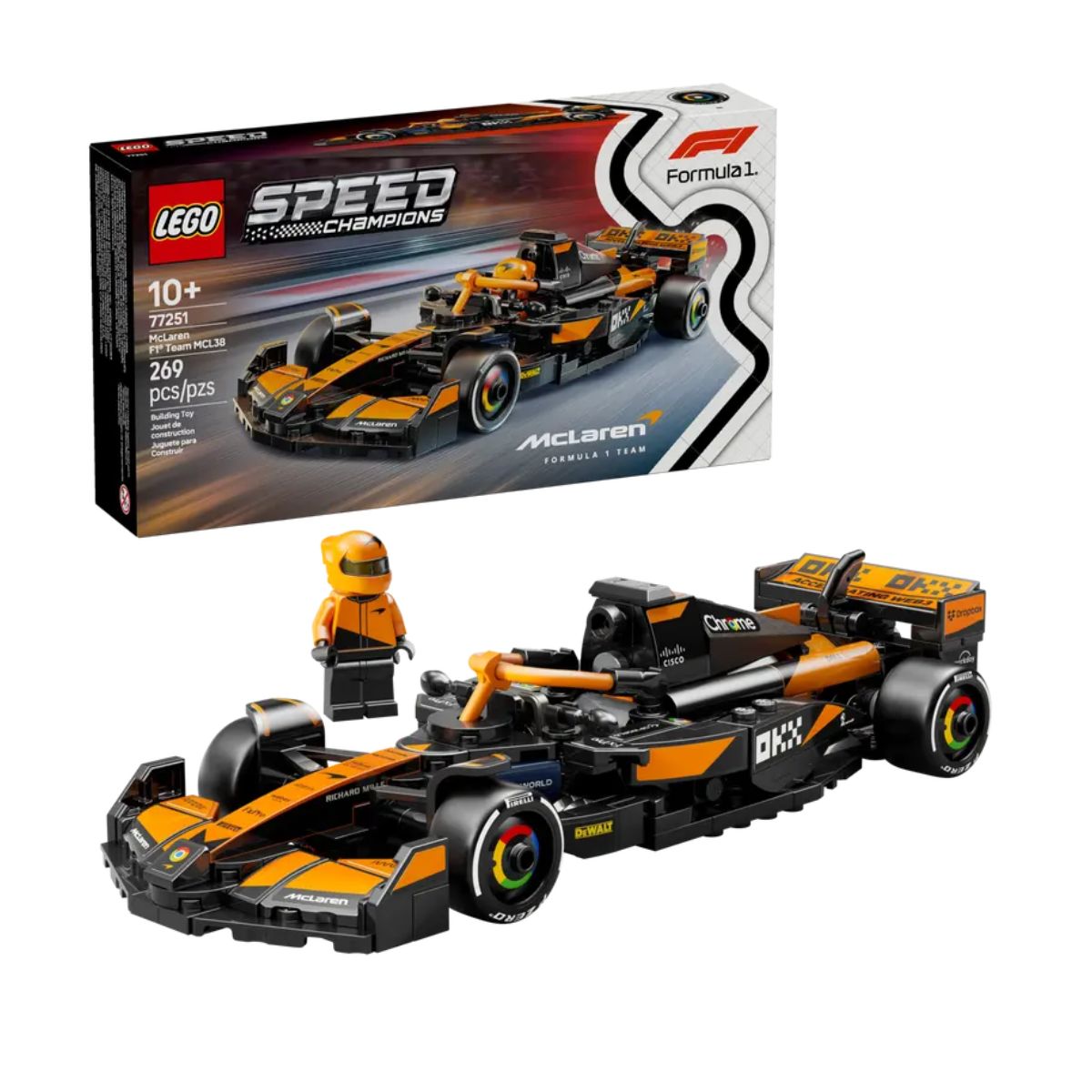 Đồ Chơi Lắp Ráp Xe Đua Mclaren F1-Mcl38 Lego Speed Champions 77251 (263 Chi Tiết)