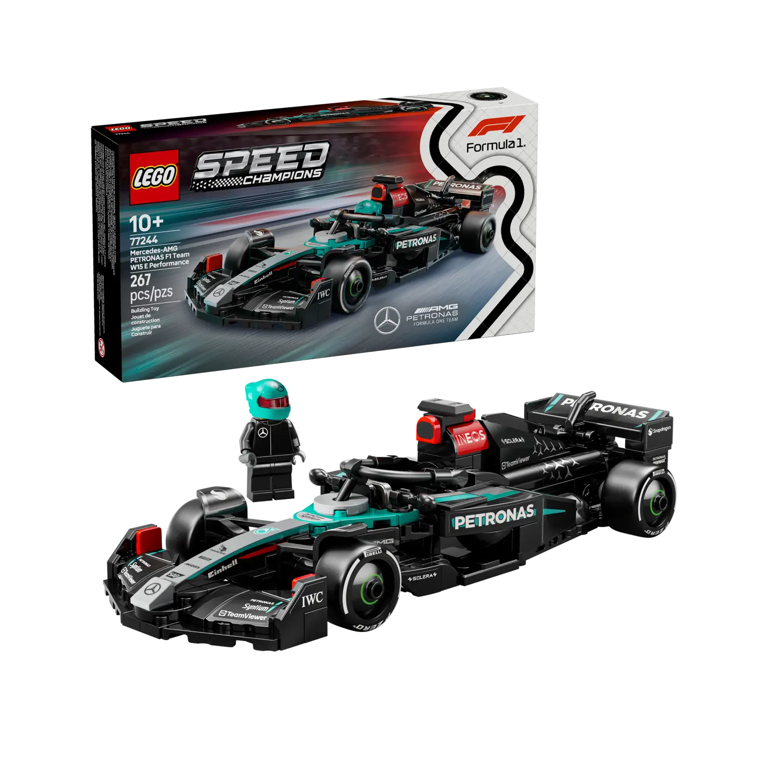 Đồ Chơi Lắp Ráp Xe Đua Mercedes-Amg F1-W15 Lego Speed Champions 77244 (267 Chi Tiết)