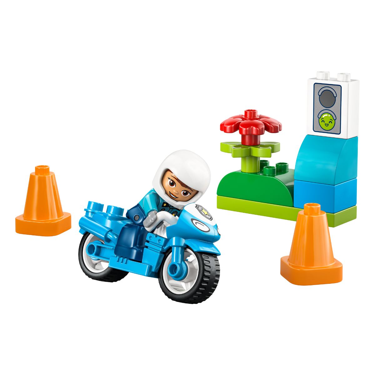 Đồ Chơi Lắp Ráp Xe Mô Tô Cảnh Sát Xanh Dương LEGO DUPLO 10471