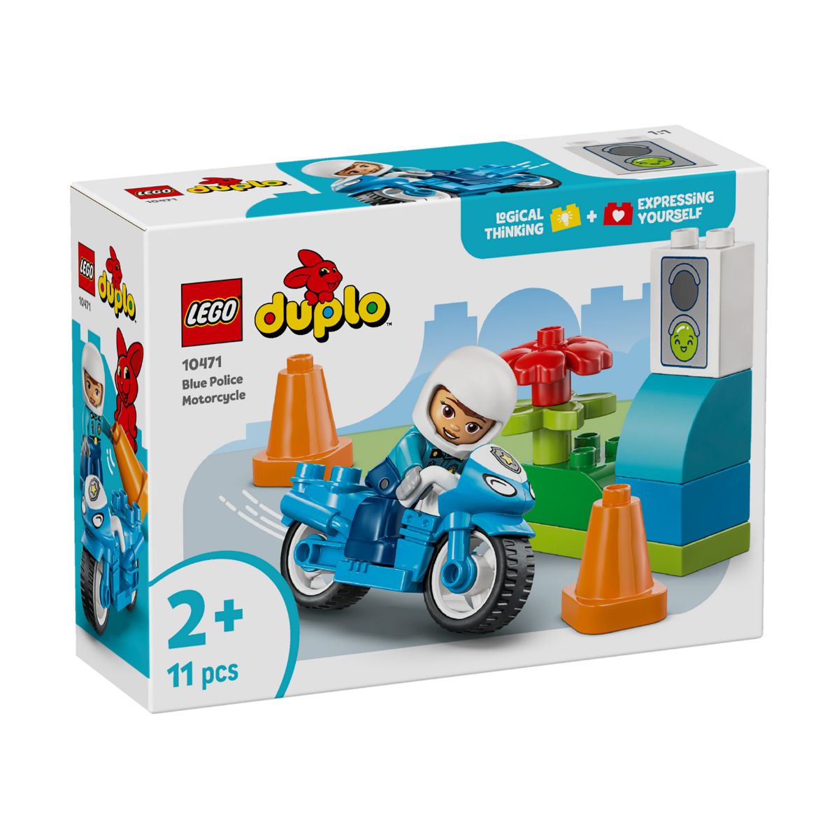 Đồ Chơi Lắp Ráp Xe Mô Tô Cảnh Sát Xanh Dương LEGO DUPLO 10471