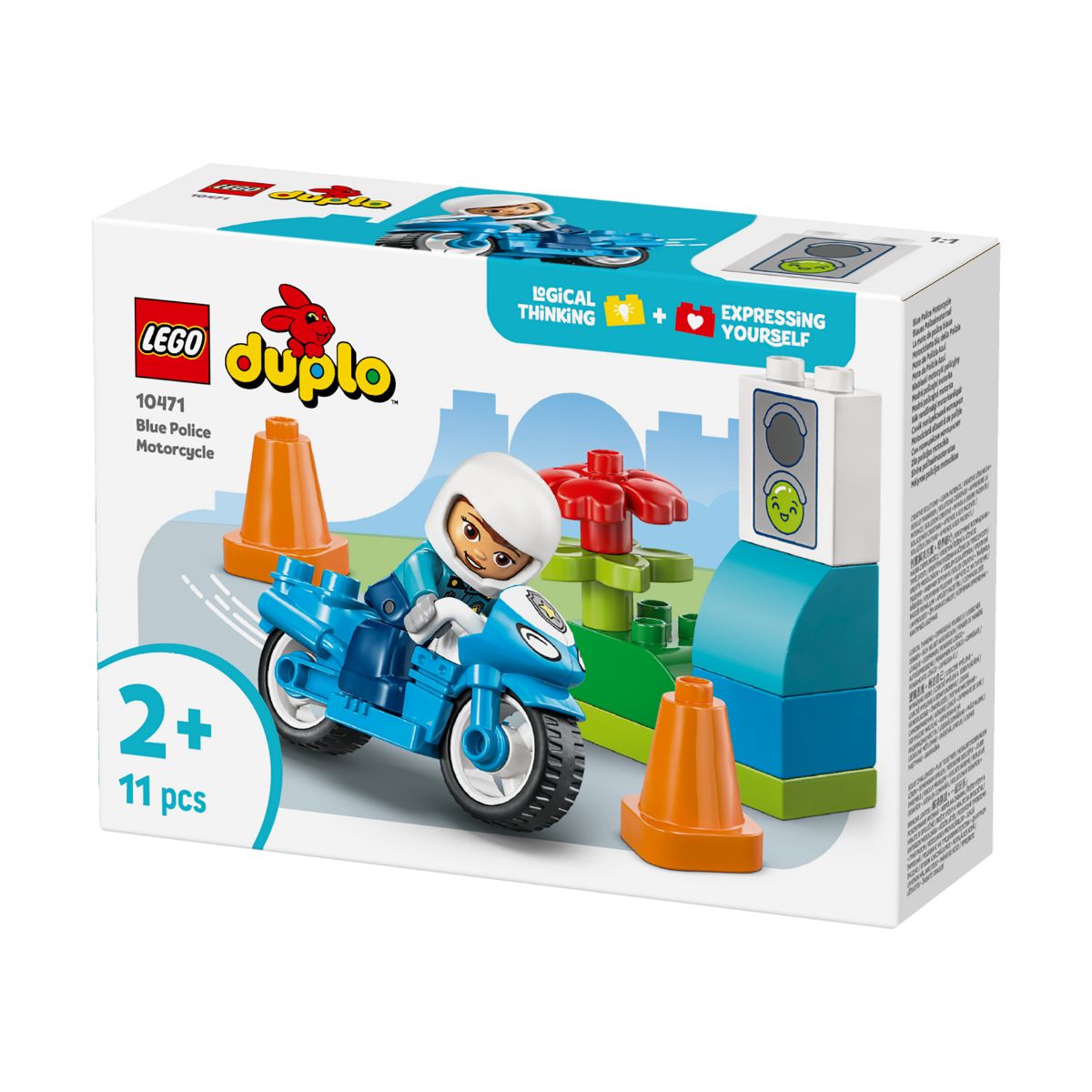 Đồ Chơi Lắp Ráp Xe Mô Tô Cảnh Sát Xanh Dương LEGO DUPLO 10471