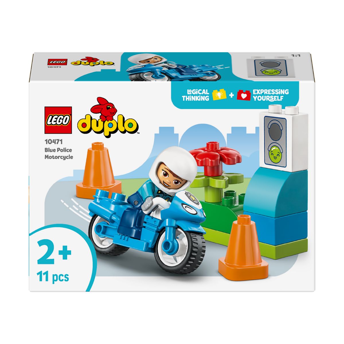 Đồ Chơi Lắp Ráp Xe Mô Tô Cảnh Sát Xanh Dương LEGO DUPLO 10471