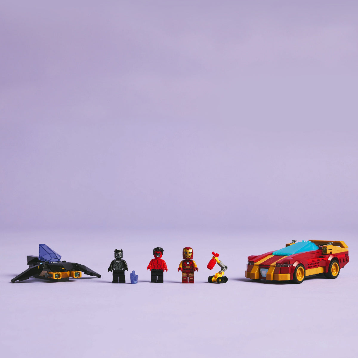 Đồ Chơi Lắp Ráp Xe Người Sắt, Black Panther Đấu Với Hulk LEGO SUPERHEROES 76310