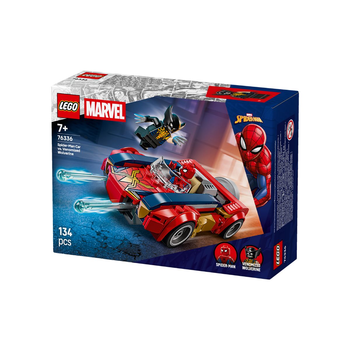 Đồ Chơi Lắp Ráp Xe Spider-Man Và Wolverine Bị Venom Hóa LEGO SUPERHEROES 76336
