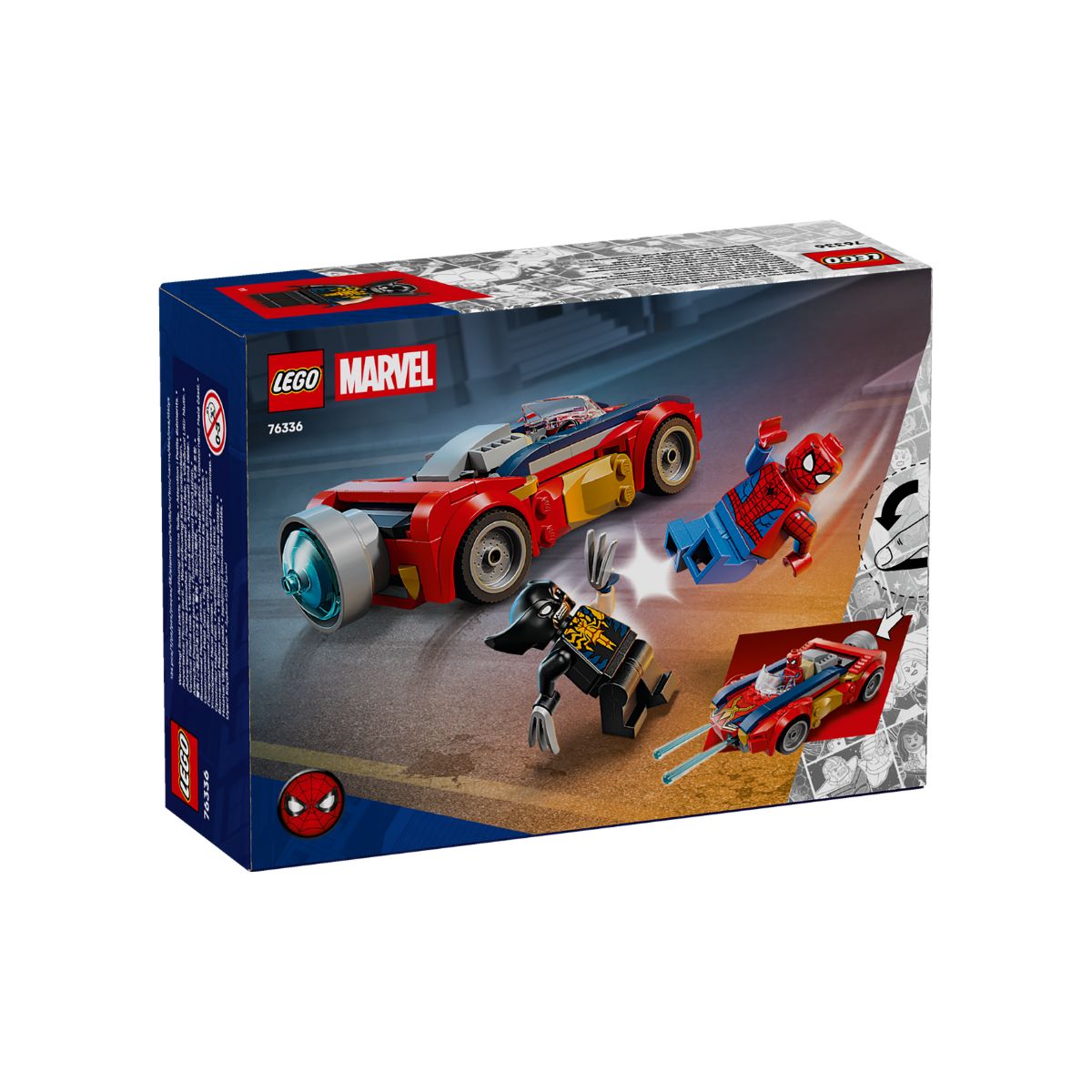 Đồ Chơi Lắp Ráp Xe Spider-Man Và Wolverine Bị Venom Hóa LEGO SUPERHEROES 76336