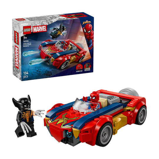 Đồ Chơi Lắp Ráp Xe Spider-Man Và Wolverine Bị Venom Hóa LEGO SUPERHEROES 76336 (134 chi tiết)