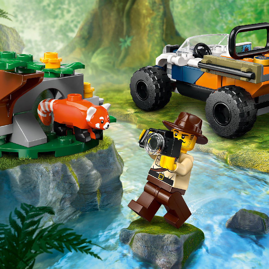 Đồ Chơi Lắp Ráp Xe Tải Atv Giải Cứu Gấu Trúc Đỏ LEGO CITY 60424 (92 chi tiết)