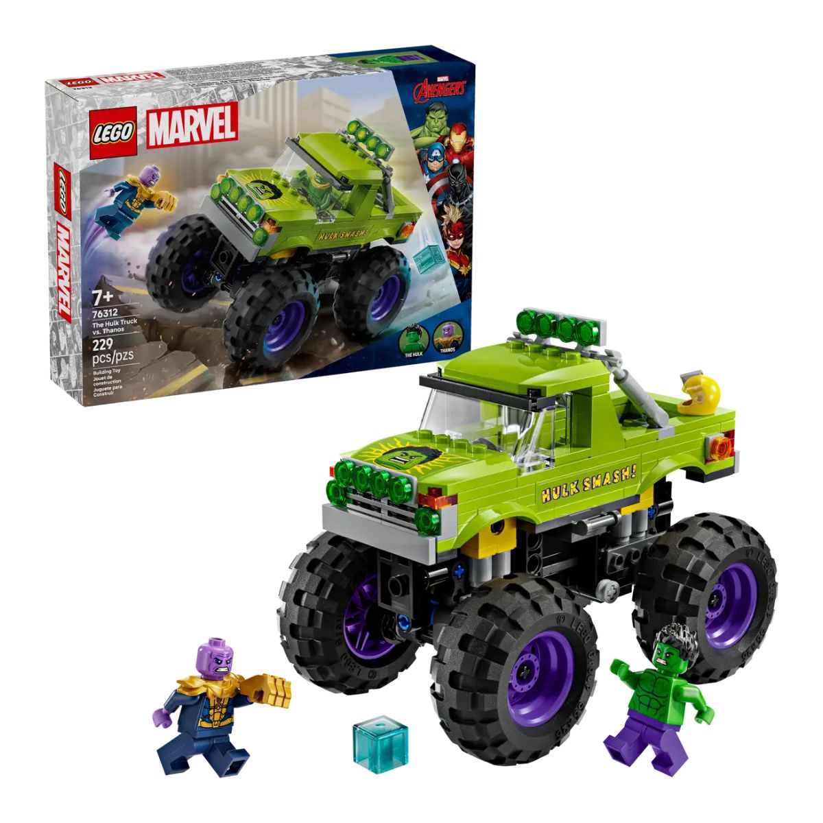 Đồ Chơi Lắp Ráp Xe Tải Hulk Đối Đầu Thanos Lego Superheroes 76312