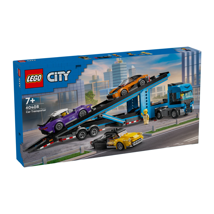 Đồ Chơi Lắp Ráp Xe Tải Vận Chuyển Xe Đua Thể Thao LEGO CITY 60408 (998 chi tiết)