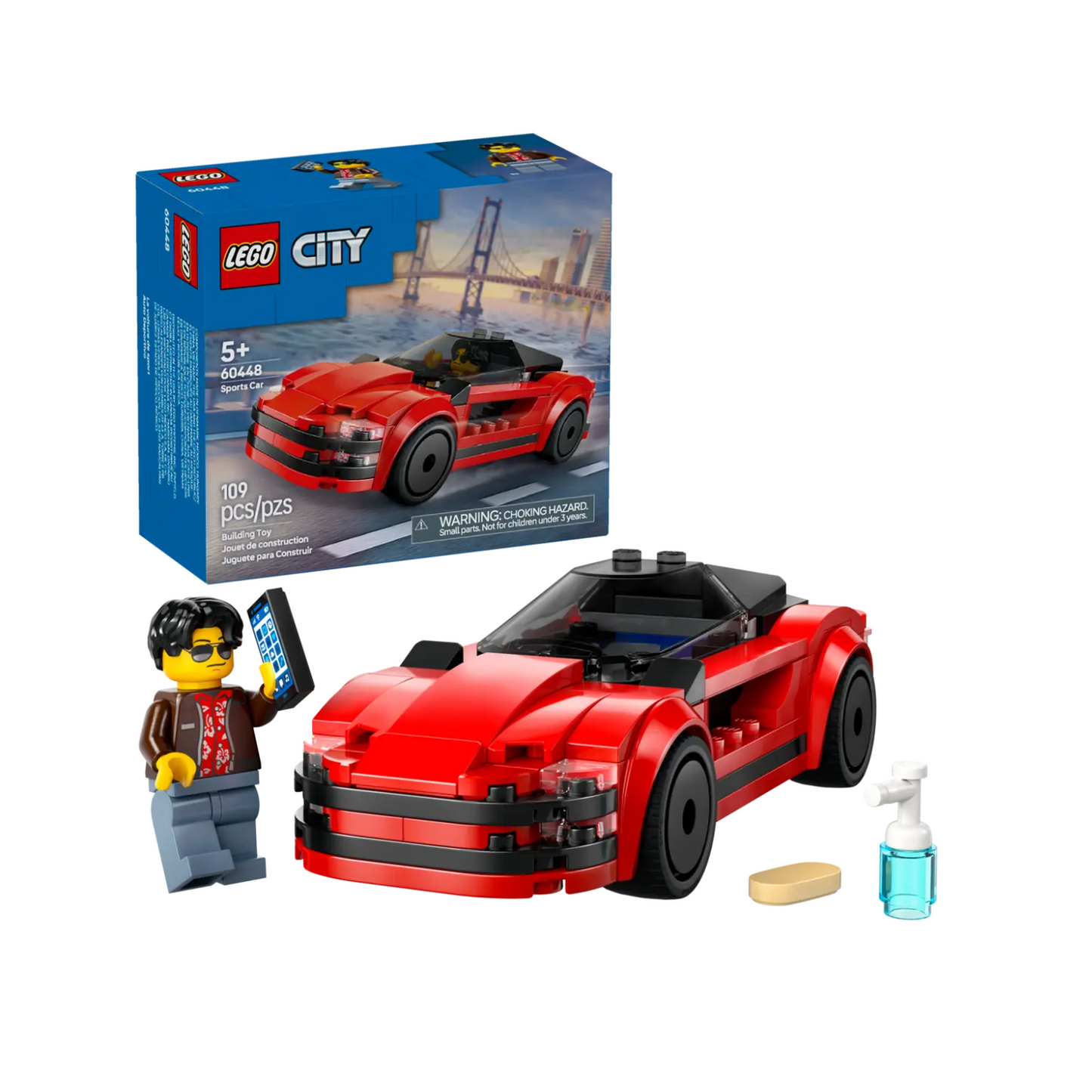 Đồ Chơi Lắp Ráp Xe Thể Thao Màu Đỏ LEGO CITY 60448