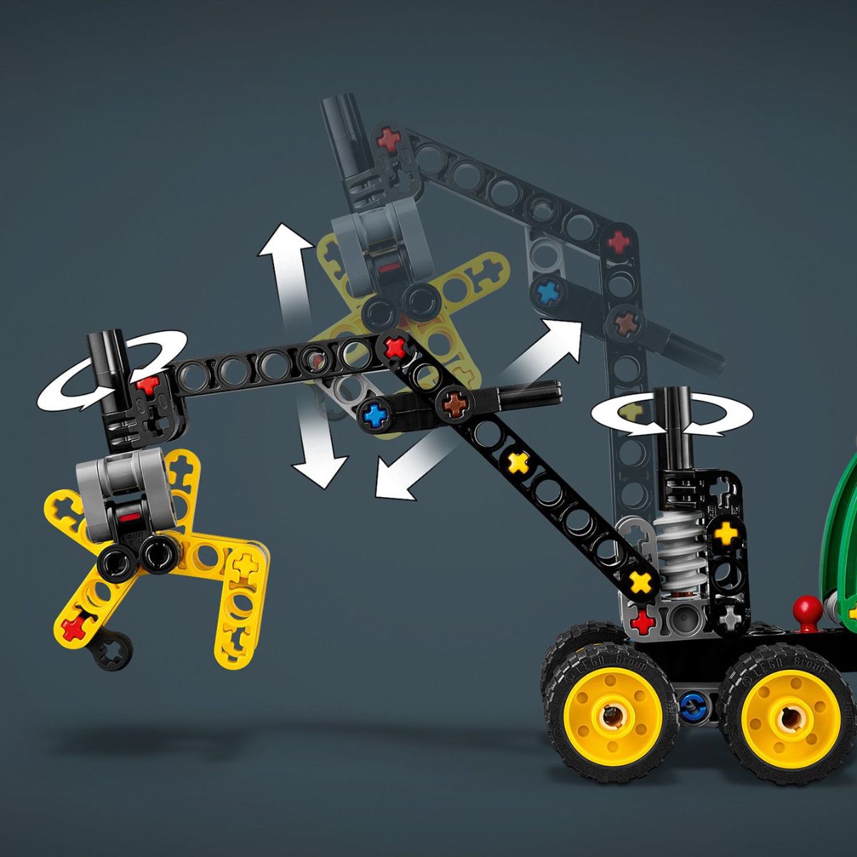 Đồ Chơi Lắp Ráp Xe Thu Hoạch Gỗ John Deere LEGO TECHNIC 42218
