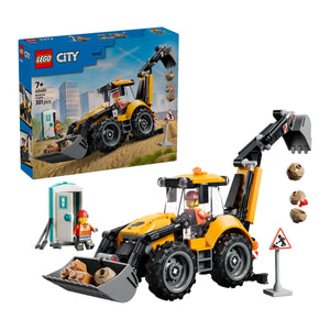 LEGO City 60480 Yellow Backhoe Loader Construction Toy (301 Pieces)