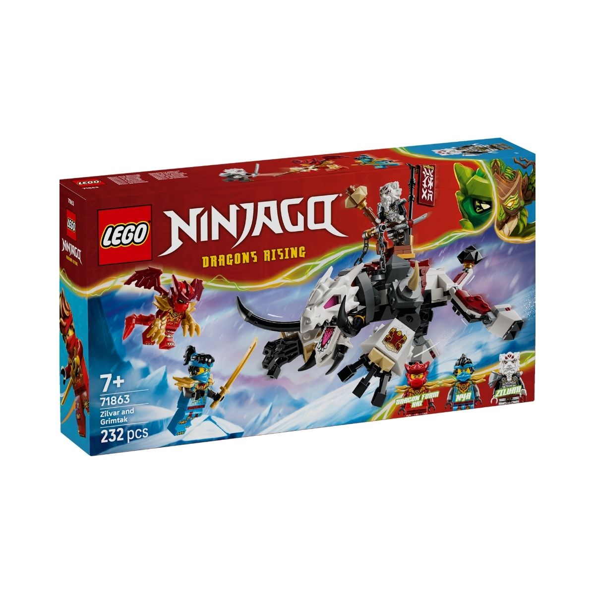LEGO NINJAGO Zilvar & Grimtak Building Set 71863 (232 Pieces)