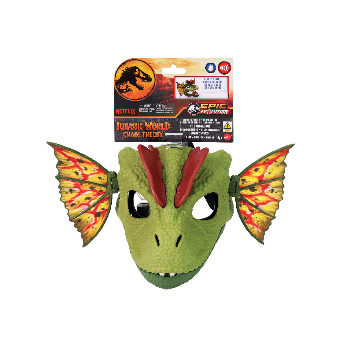 Đồ Chơi Mặt Nạ Hóa Trang Khủng Long Dilophosaurus Jurassic World Mattel Hxf55