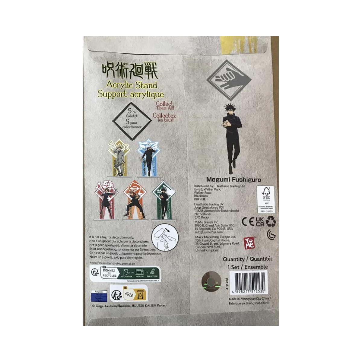 Đồ Chơi Vật Phẩm Nhân Vật Trang Trí Acrylic Stand - Megumi Fushiguro JUJUTSU KAISEN 11250
