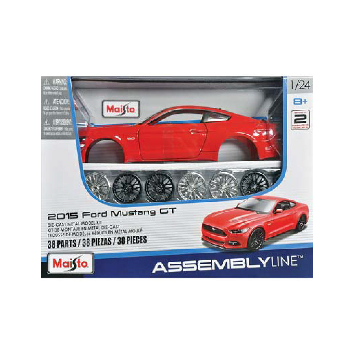 Đồ Chơi Mô Hình Lắp Ráp Xe Ô Tô 1:24 Ford Mustang Gt 2015 Maisto Mt39900