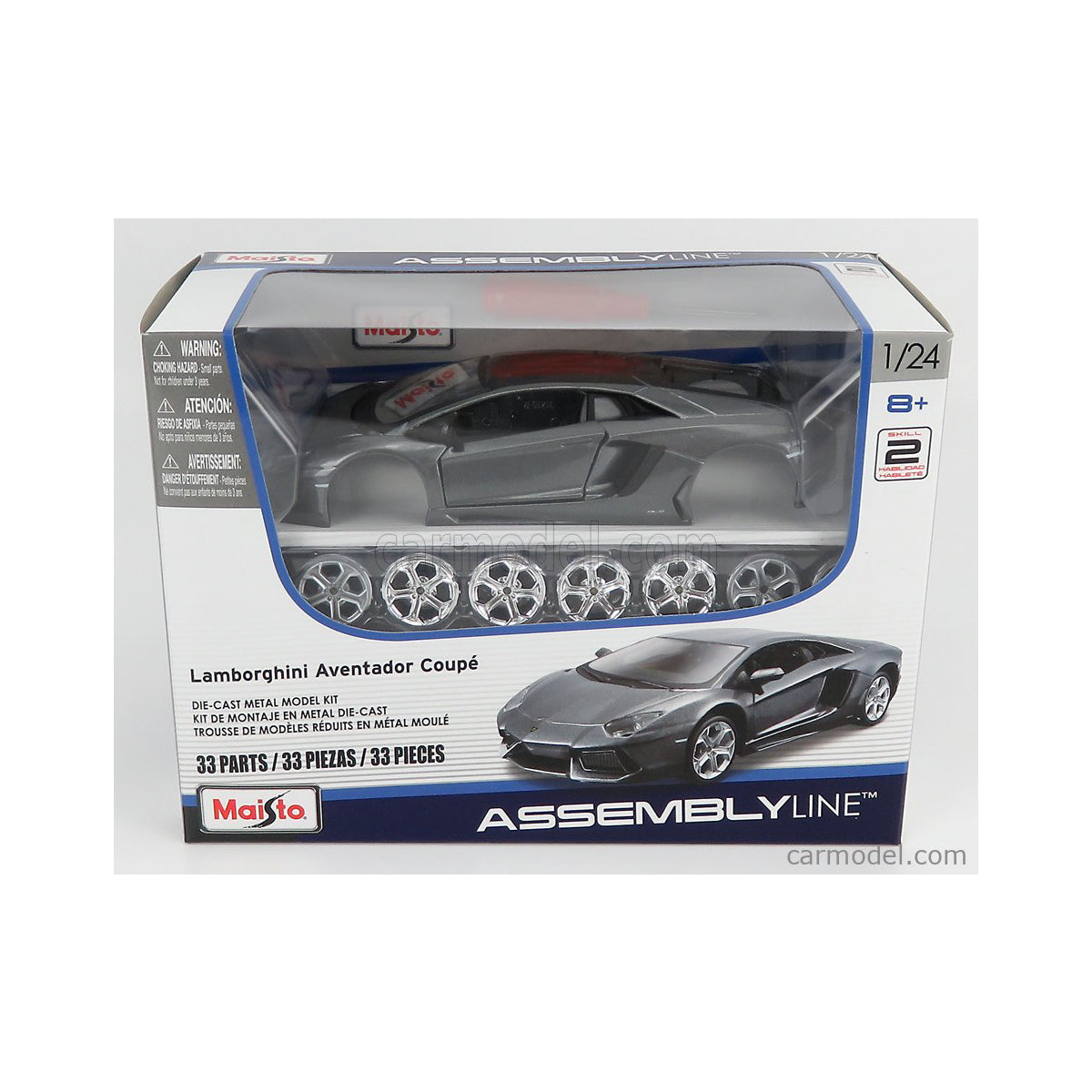 Mô Hình Lắp Ráp Xe Ô Tô 1:24 Lamborghini Aventador Coupe Maisto Mt39900