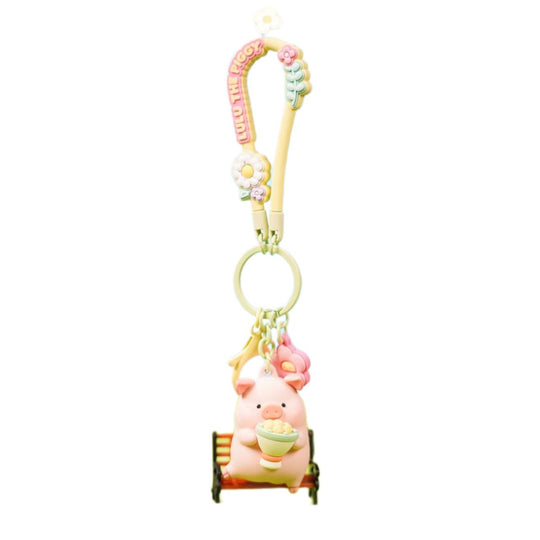 Model Toy LULU THE PIGGY Flower World Keychain - Hug The Bliss ART TOY LIFESTYLE 6976415660570