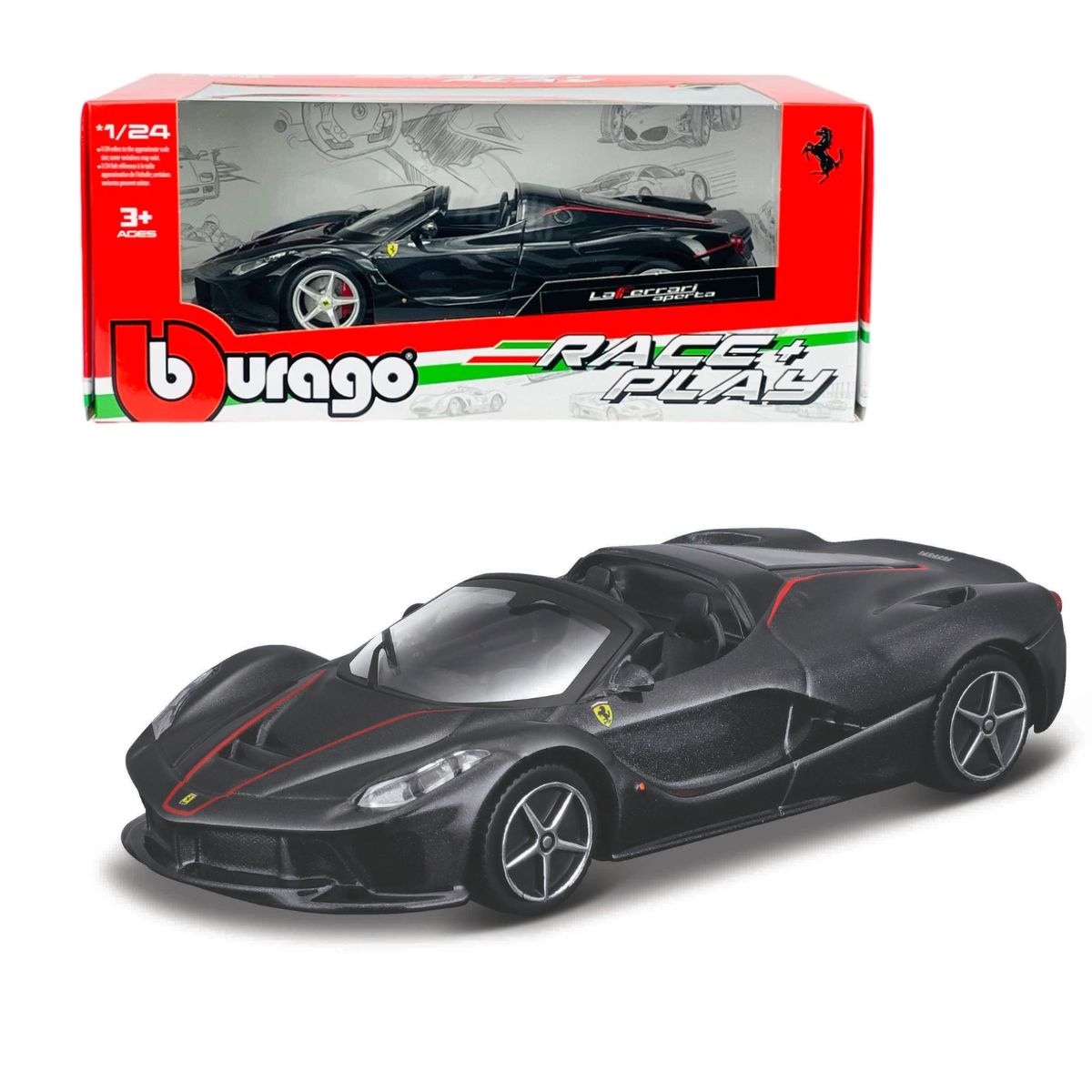 Đồ Chơi Mô Hình Tỉ Lệ 1:43 Xe Ferrari LaFerrari Aperta Đen MAISTO 18-36100