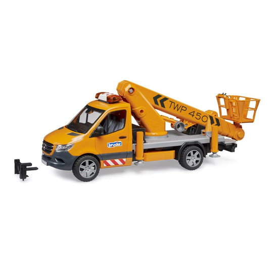Đồ Chơi Mô Hình: Xe MB Sprinter Giàn Nâng Có Đèn Và Âm Thanh Bruder BRU02679