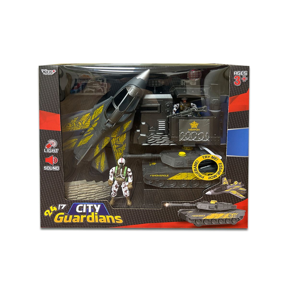 VECTO Tank and Fighter Jet Toy Set with Lights &amp; Sound VT6670B