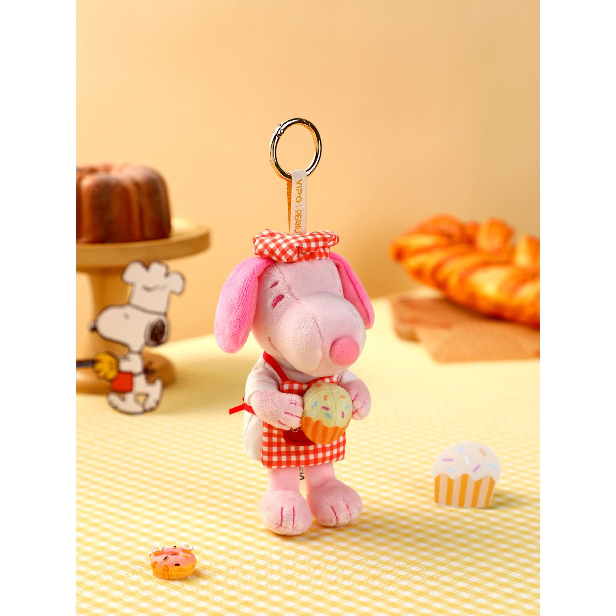 Đồ Chơi Móc Khoá Nhồi Bông Snoopy V2 - Chủ Đề Tiệm Bánh PLUSH TOY SP37593