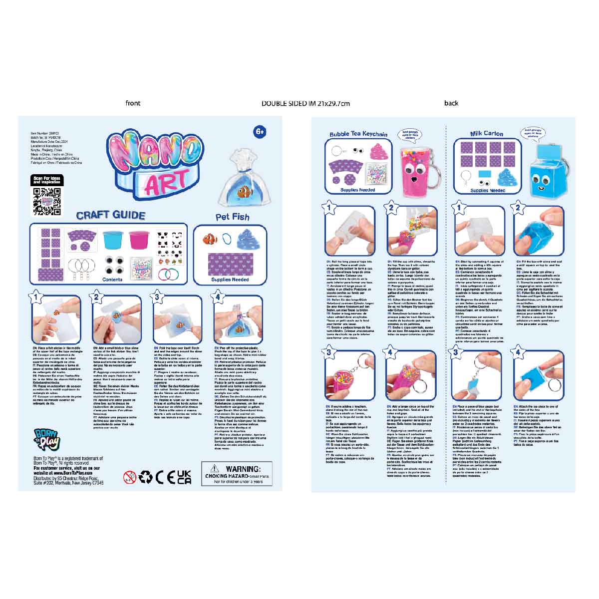 Đồ Chơi Nano Craft - Móc Khóa Đáng Yêu NANO ART 238102NC