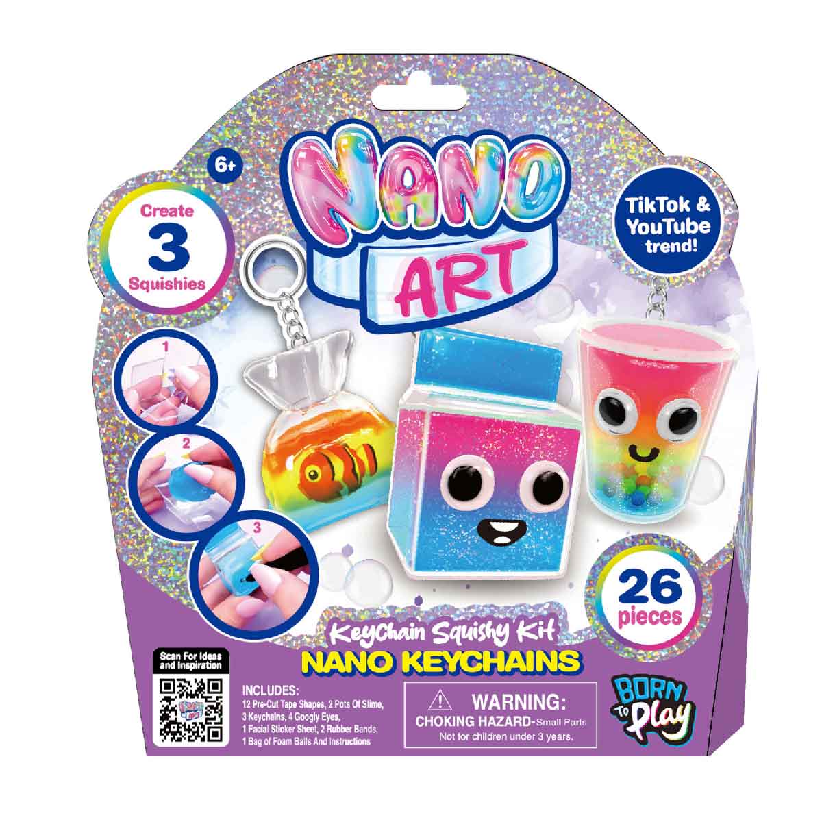 Đồ Chơi Nano Craft - Móc Khóa Đáng Yêu NANO ART 238102NC