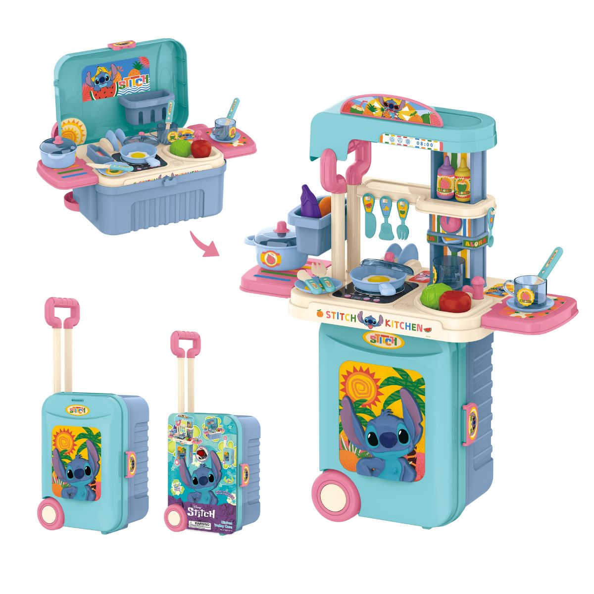 Đồ Chơi Nhà Bếp Dáng Vali 3 Trong 1 Stitch SWEET HEART SH10309