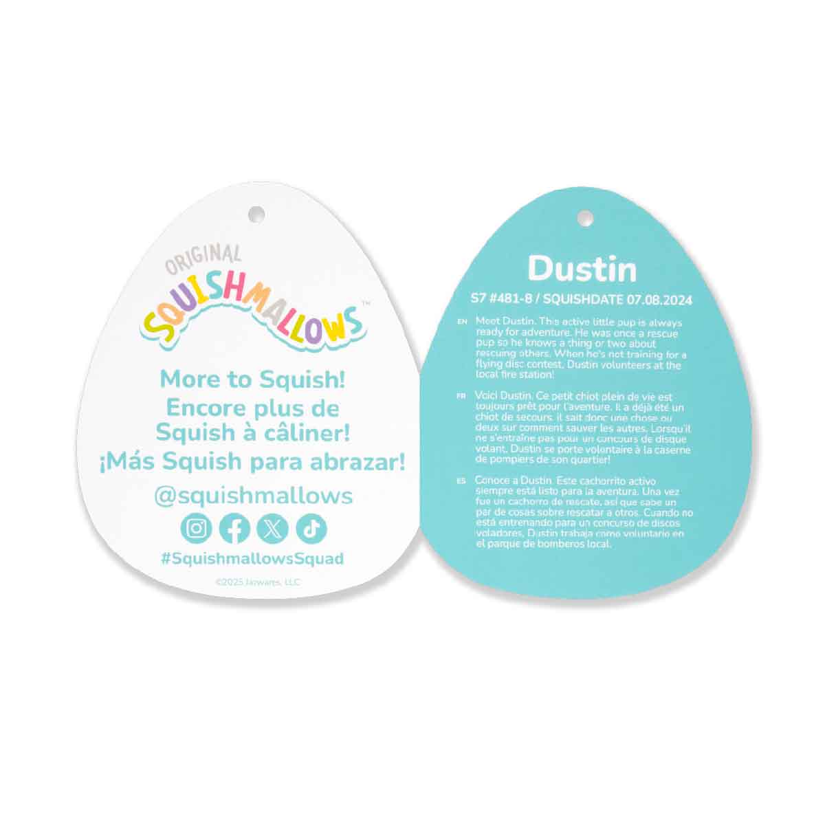 Đồ Chơi Nhồi Bông 7.5 Inch Dustin - White Dalmatian SQUISHMALLOWS SQCR07942