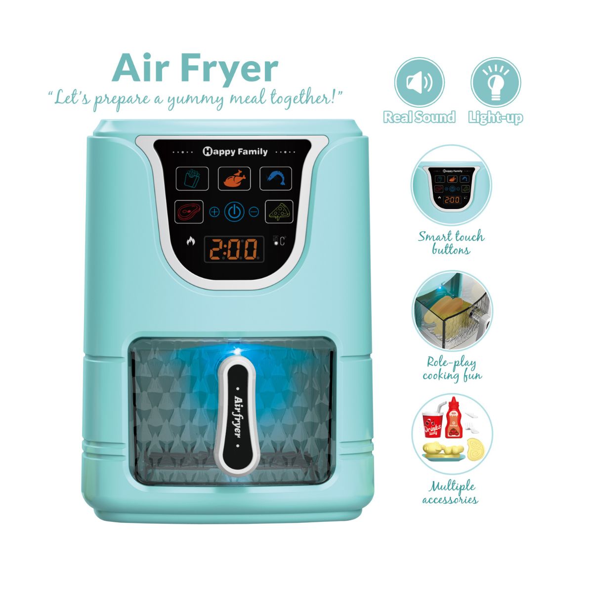 Air Fryer Toy Play Set with Accessories SWEET HEART SH36441