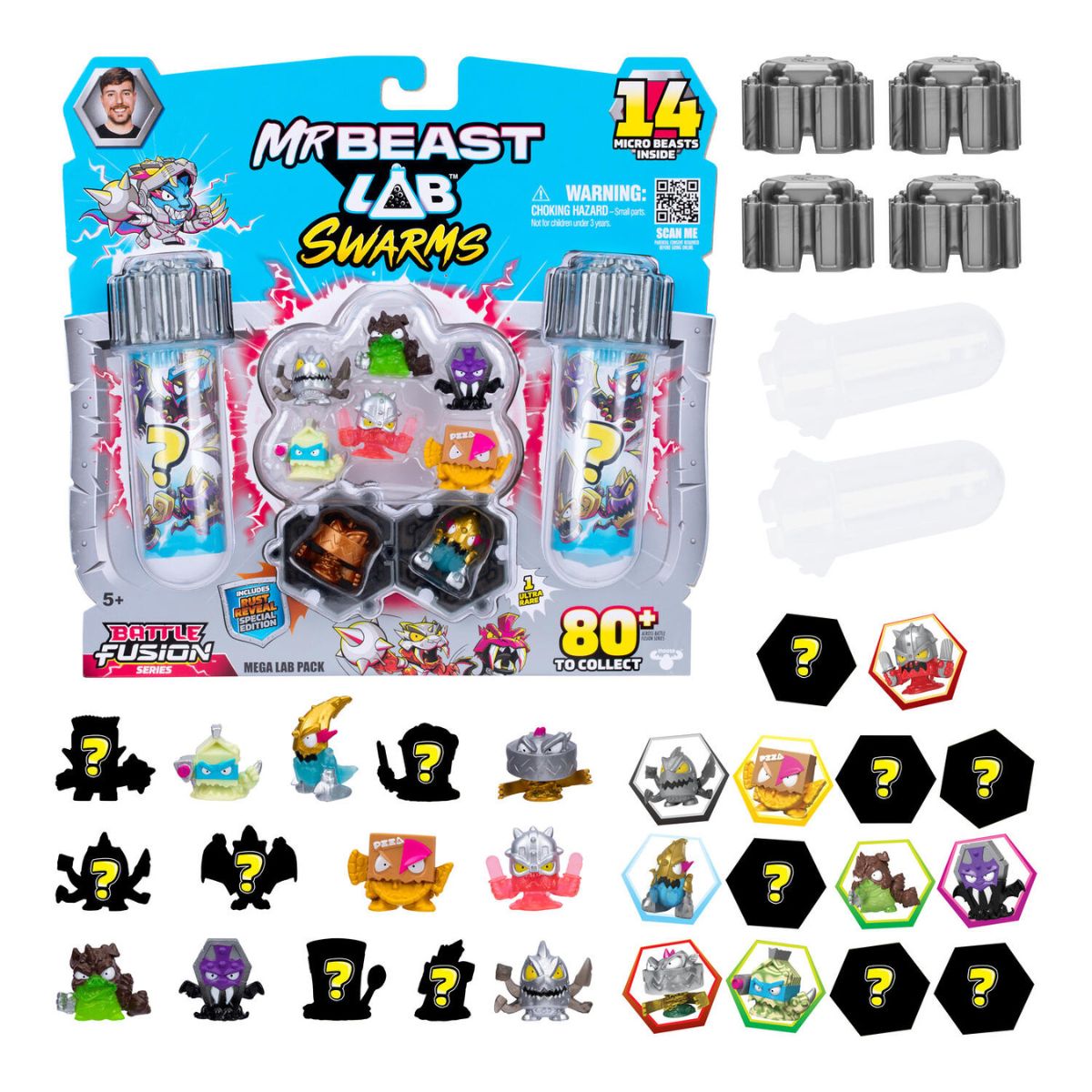MrBeast Lab Test Tube Series 4 – 14 Creatures Set MRBEAST LAB 24875 - Random Delivery