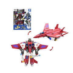 Red Transforming Robot Toy Into Aircraft VECTO VT698B14/RD