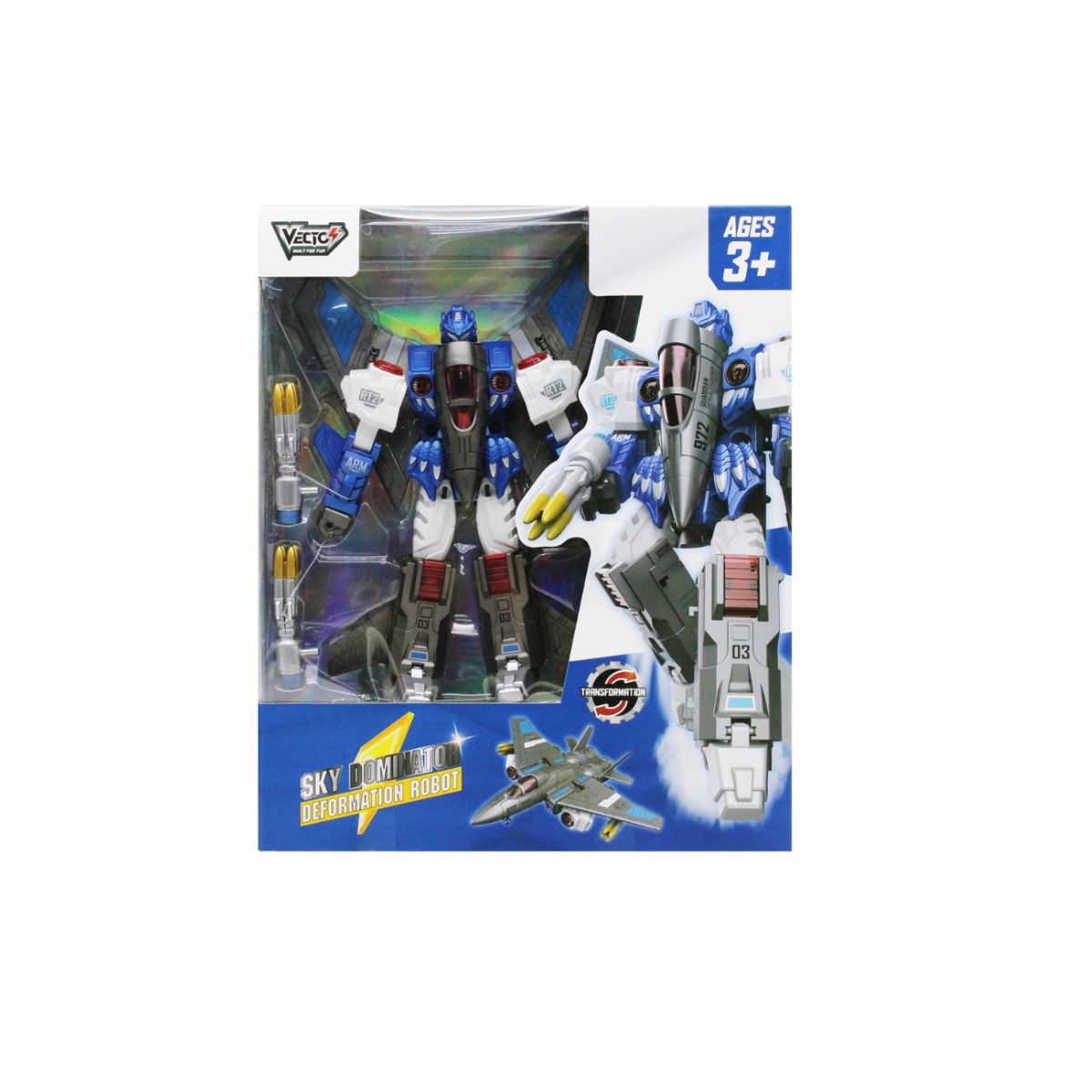Đồ Chơi Robot Biến Hình Thành Phi Cơ (Xanh) VECTO VT698B14/BL