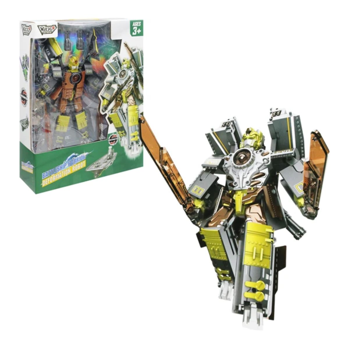 Đồ Chơi Robot Biến Hình Thành Tàu Sân Bay (Vàng) VECTO VT698B16/YL