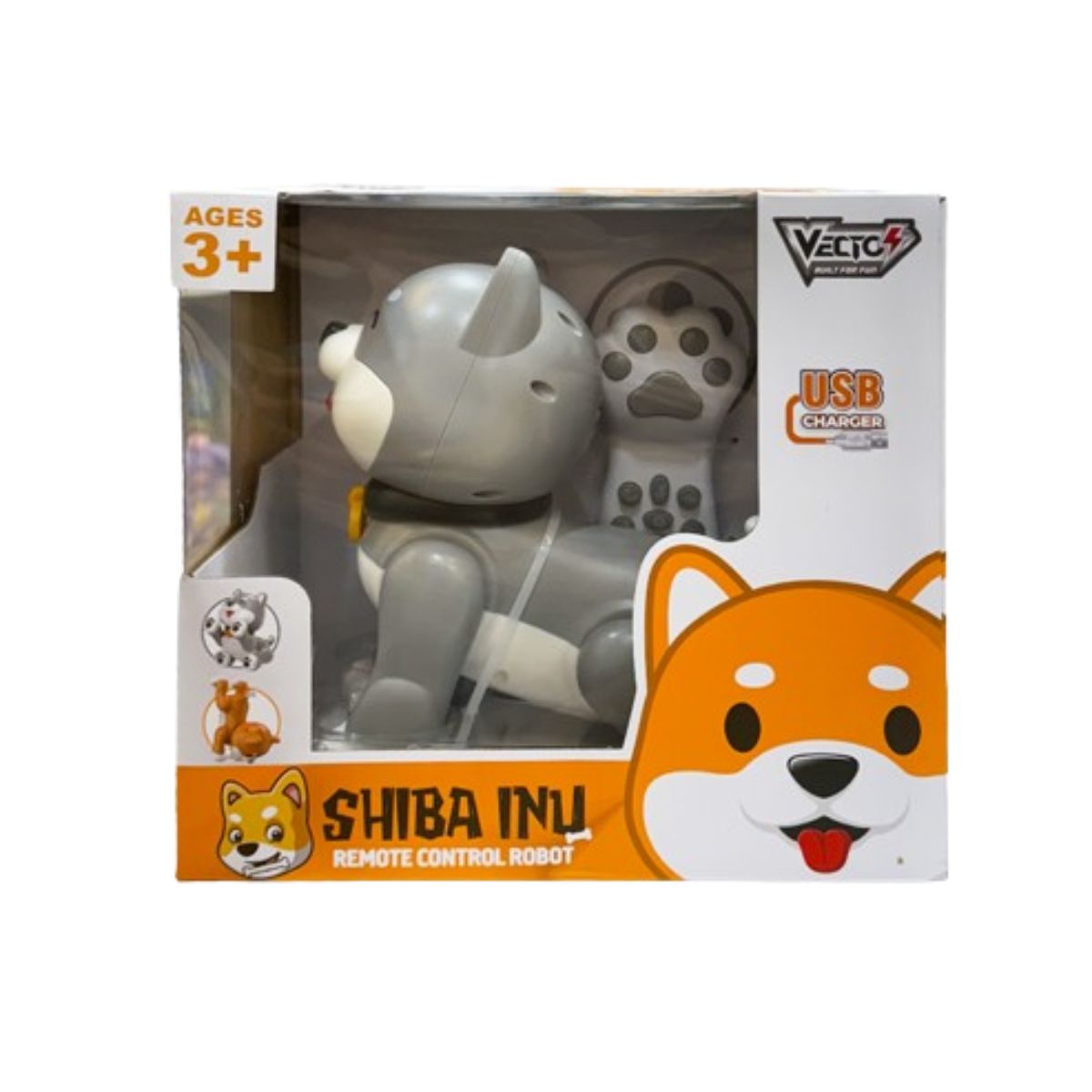 Đồ Chơi Robot Chú Chó Shiba Năng Động Điều Khiển Từ Xa (Xám) VECTO VTK47
