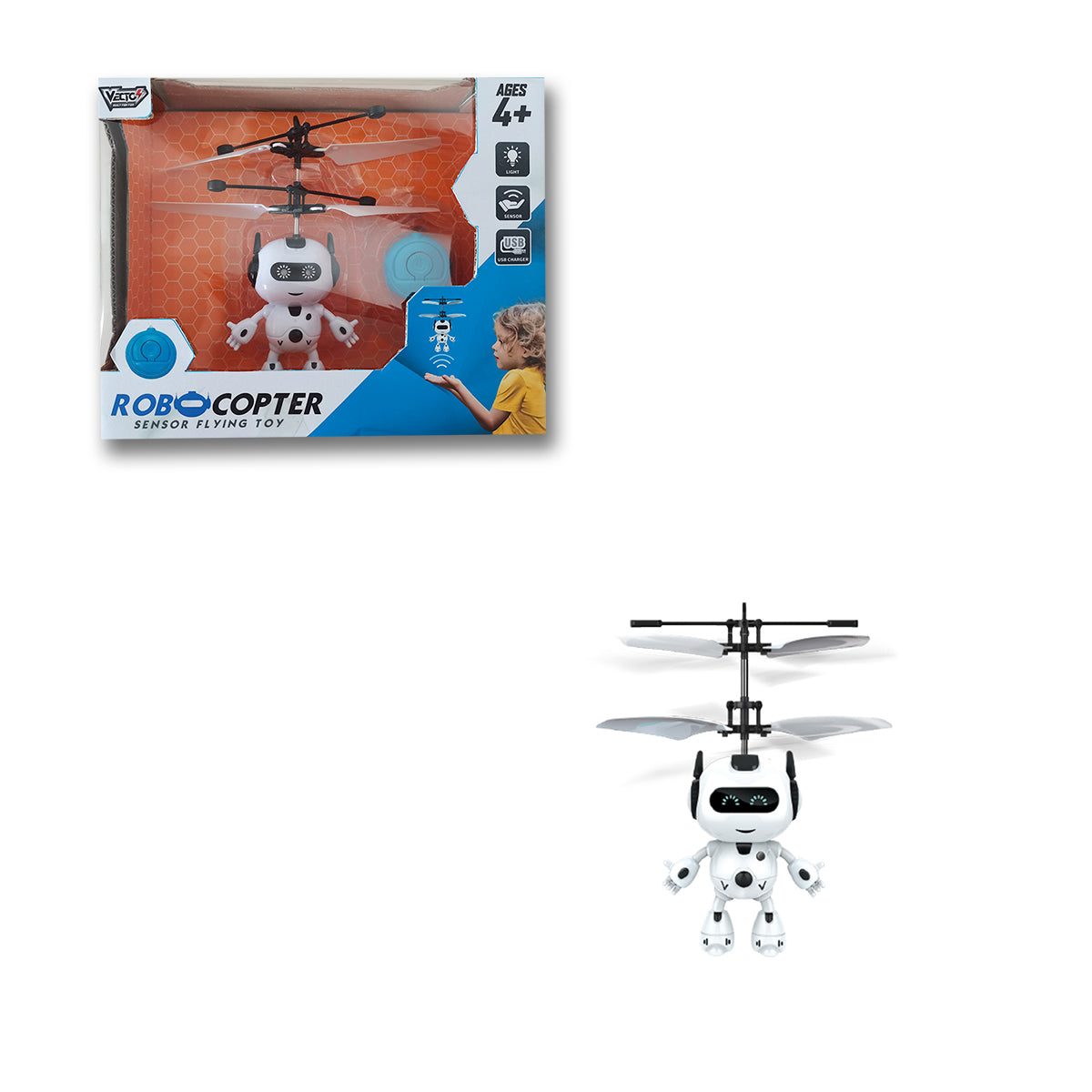 Đồ Chơi Robot Trực Thăng Cảm Biến (Đen) Vecto Vt2300b