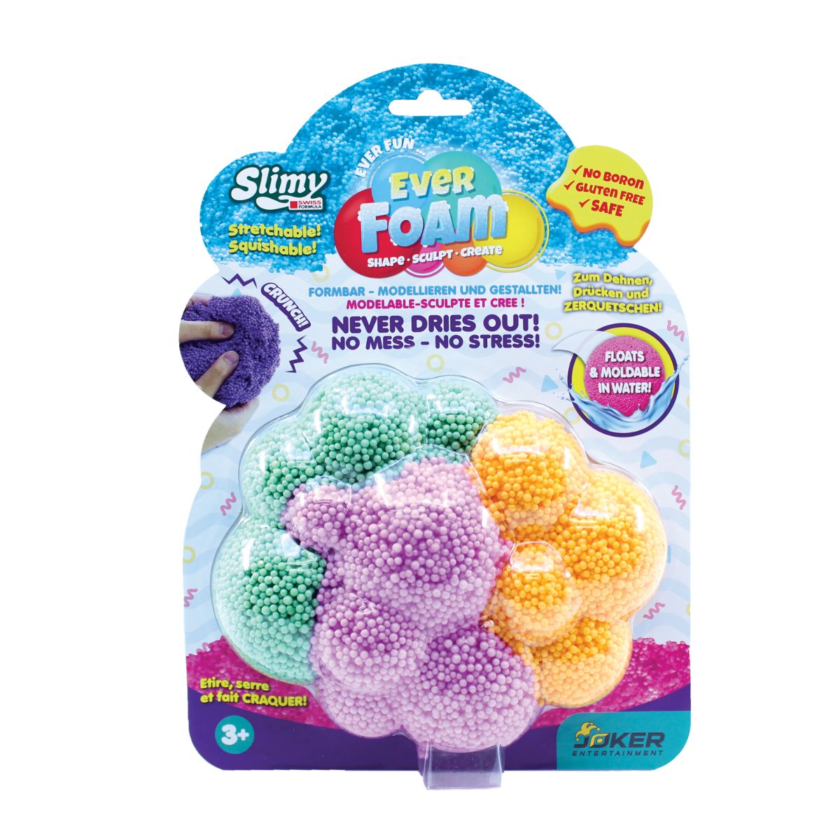 Đồ Chơi Sáng Tạo Slimy Foam_slime Xốp 3 Màu Vàng-Xanh Lá-Tím Slimy 38004a