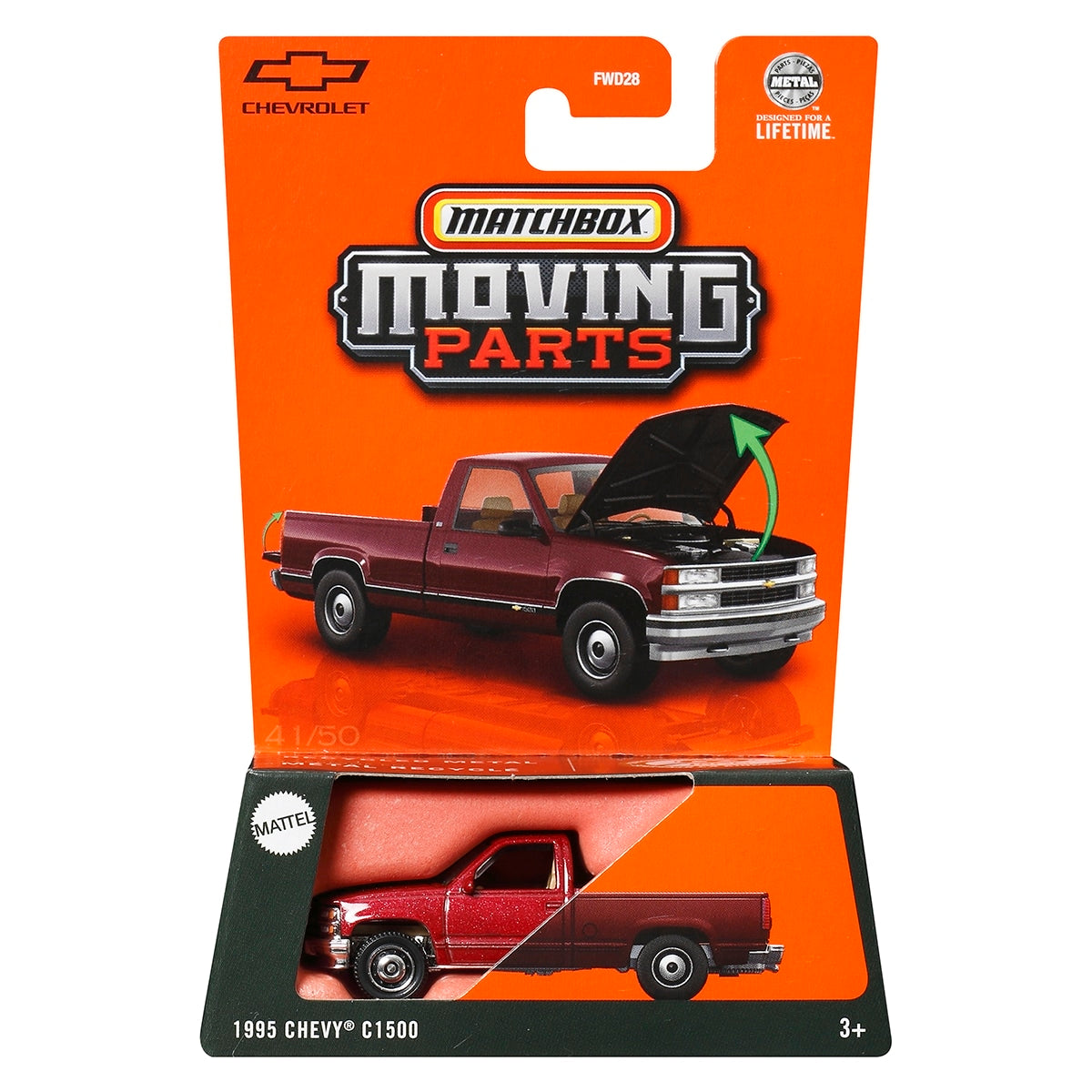 Pickup Truck Toy Chevy C1500 1995 MATCHBOX Moving Parts JBW96/FWD28