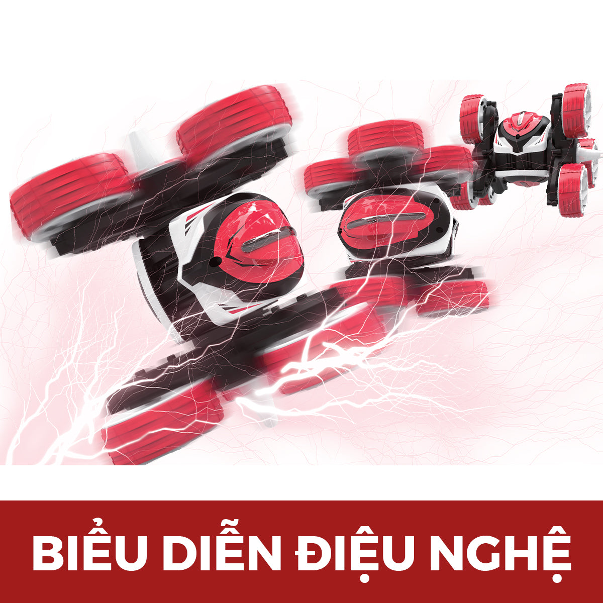 Đồ Chơi Siêu Xe Biểu Diễn 6 Bánh Điều Khiển Từ Xa (Đỏ) VECTO VT617/RD