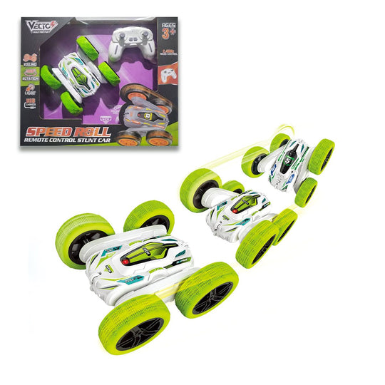 VECTO Speed Roll Stunt Remote Control Car (Green) VT1501B/GR